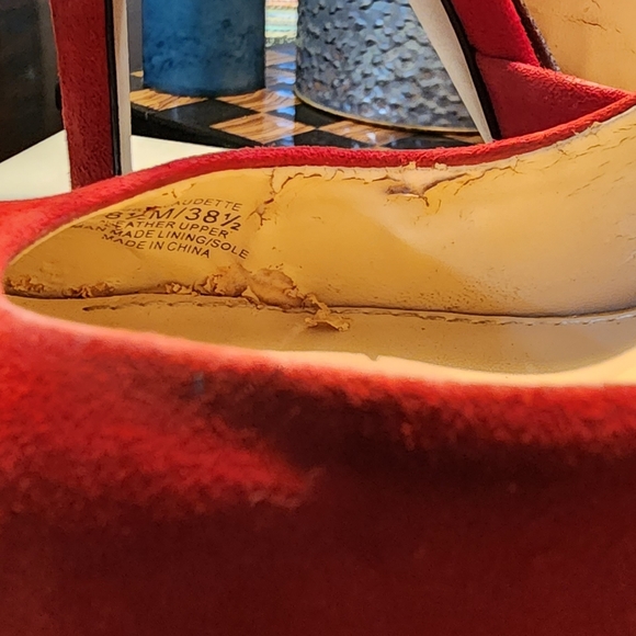 Jessica Simpson Red Pump Size 8.5M - Picture 5 of 8